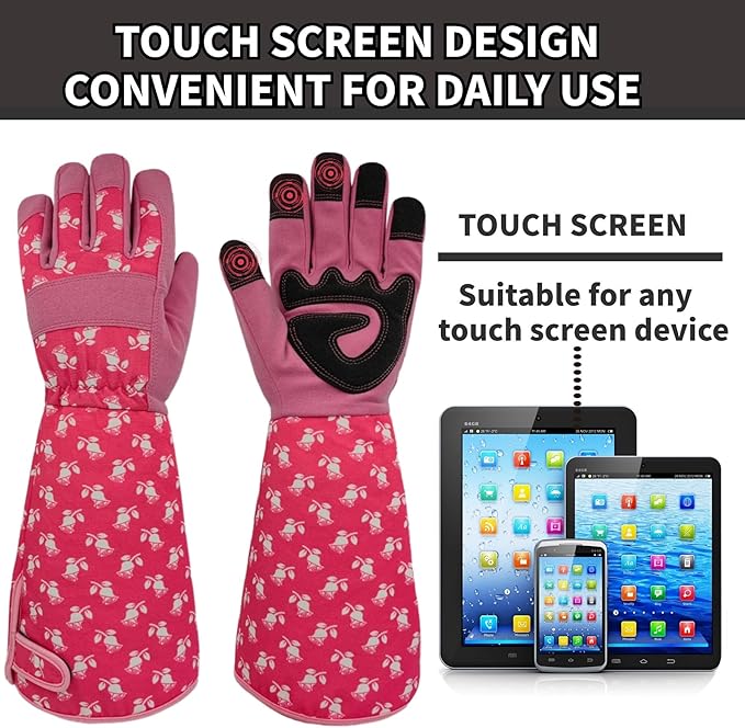 Long Gardening Garden Gloves,Thorn-proof&Puncture Resistance Rose Cactus Gauntlet Glove for Gardener,Gifts