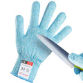 Cutting Gloves, 1 Pairs of Cut Resistant Gloves Food Grade, Cut Resistant Gloves for Kitchen, Oyster Shucking, Fish Fillet Processing, Carving Wood and Gardening(Large-Blue)