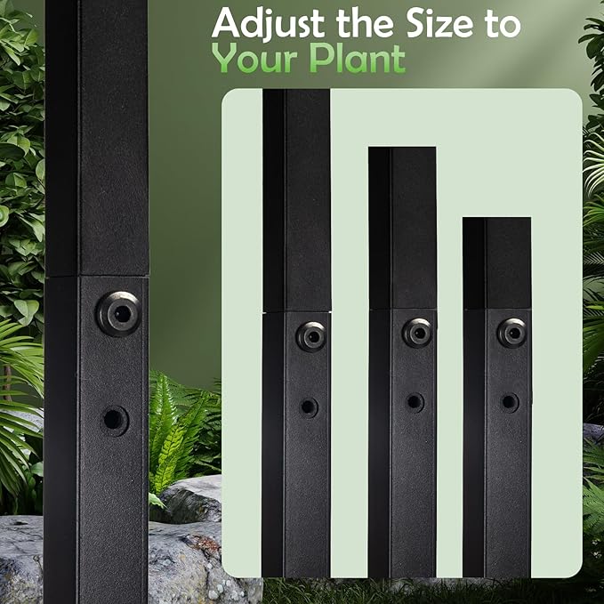 1 Pcs Dragon Fruit Trellis for Climbing Plants, Adjustable Metal Plant Trellis, Outdoor & Indoor Garden Trellis for Potted Plants, Vertical Support for Dragon Fruit, Cactus - Easy Assembly (1 Pack)