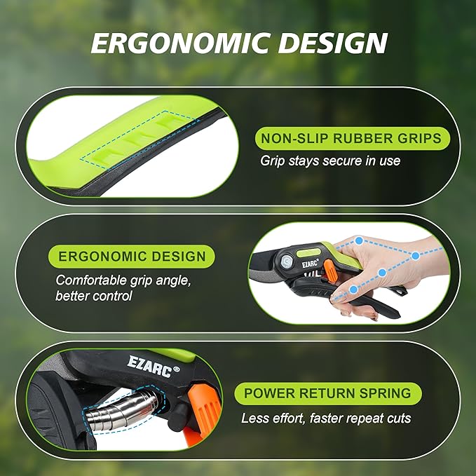 EZARC Garden Pruning Shears, Bypass Hand Pruner 1 Inch Cut Capacity, Garden Clippers Hand Tools for Cutting Flowers, Trimming Plants, Picking Fruits, 1 Pack