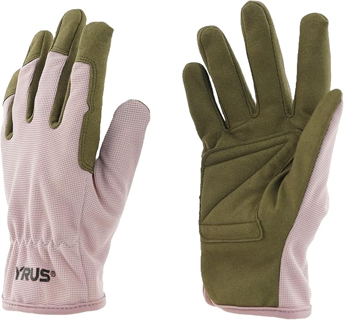 CYRUS Gardening Gloves – Breathable Puncture-Resistant Work Gloves for Men & Women, Multi-Scene Use for Gardening, DIY, Construction & Outdoor Tasks (Pink)