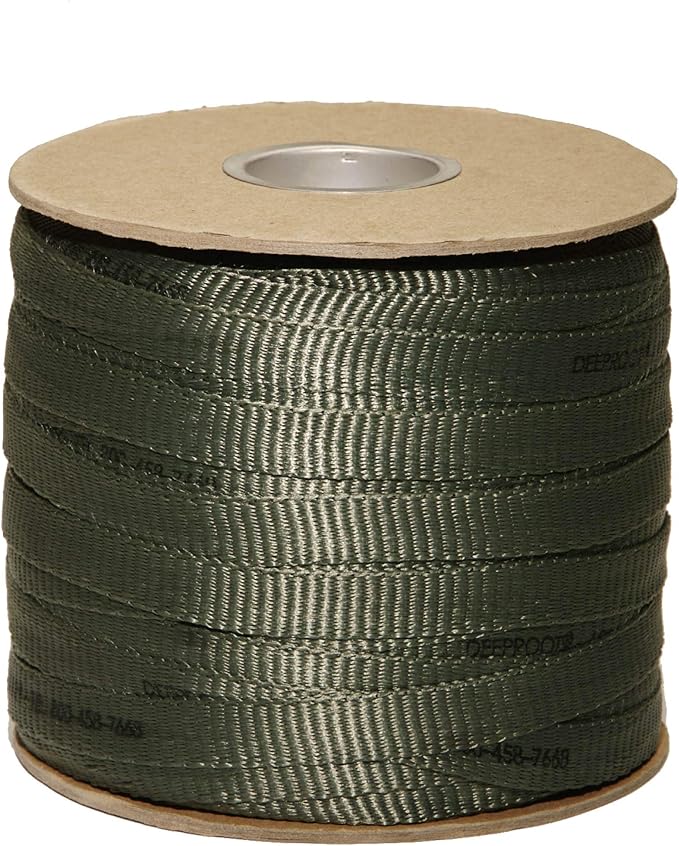 DeepRoot ArborTie Tree Straps for Staking and Guying, Flexible Tree Support Straps, Versatile Tree Rope, Tree Ties For Street Trees, Orchards, and Landscape Trees, 500’ Roll, Olive (AT 5G)
