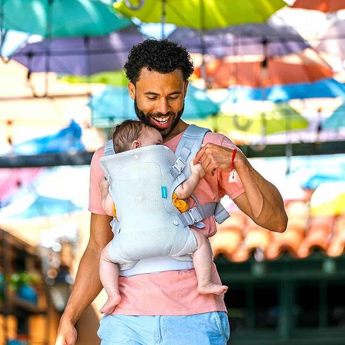 Infantino Flip 4-in-1 Light & Airy Convertible Baby Carrier, Adjustable, Ergonomic Babywearing, Registry Essential, Baby Carrier for Newborn to Toddler