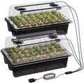 80-Cell Self-Watering Seed Starter Tray with Grow Light, Seed Starter Kit with 4.07” Humidity Dome, Indoor Seedling Starter Tray, Seed Starting Trays for Plant Germination, Seeds Growing