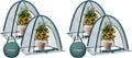 VIVOSUN Garden Netting Cover, 36 x 36 x 39 Inch Pop-up Guard Cover with Zip Entry for Plants, Vegetables, Fruits, Outdoor Run and Enclosure for Small Animals, 4-Pack, Green