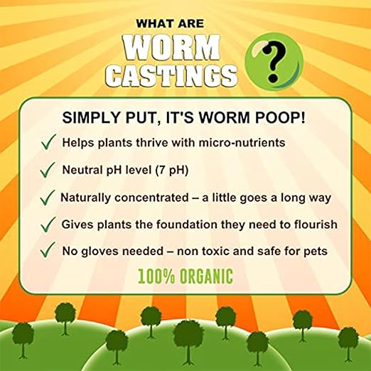100% Organic Worm Castings 1 Gallon (approximatly 6lbs)