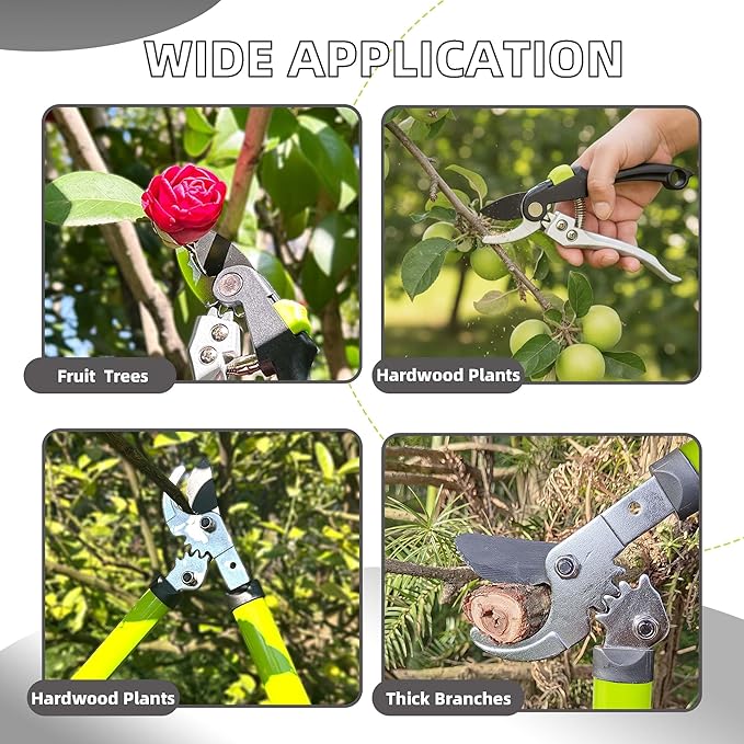 Loppers for Tree Trimming, Heavy Duty Branch Cutter Pruner with Gear Technology, Labor Saving Pruning Shears Gardening Tools Tree Clippers Tree Trimmer up to 1.3 Inch Clean Cut Capacity