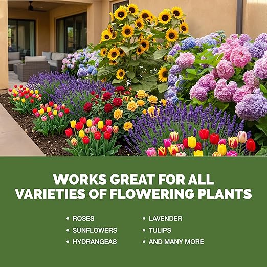 Flower Food – Liquid Plant Food for More Blooms, Vibrant Color & Stronger Bud Development, 32 oz