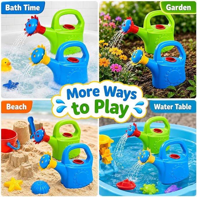 Garneck 2pcs Plastic Watering for Kids, Chicken Design Children Bath and Play House Educational, Random Color