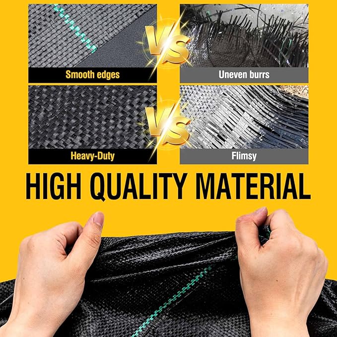3ftx100ft Weed Barrier Landscape Fabric Heavy Duty,Weed Control Garden Cloth Woven Geotextile Fabric for Flower Bed,Driveway Fabric Ground Cover(3.2OZ)