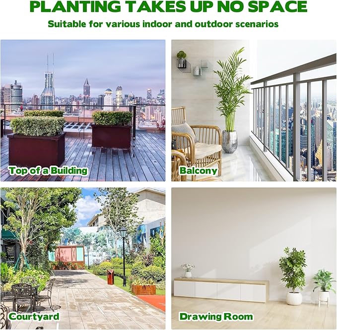 3 Pack Round Fabric Galvanized Raised Garden Bed Liner 2x2x1 FT Heavy Duty Fabric Garden Bed Breathable Drainage Grow Bags Outdoor Garden Planting Bags for Herbs Flowers Vegetables Succulents