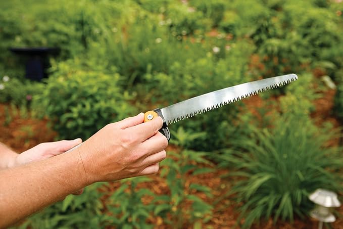 Fiskars 10 Inch POWER TOOTH Sliding Carabiner Saw with Carabiner Clip (9258)