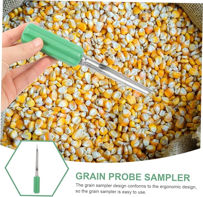 Yardwe Broomcorn Cereal Care Reusable Probes Kit Soil Tester Lawn Sample Powders Cement Fertilizer Sampler Grains Garden Soiling Wheat Slot Metal Test for Experiment