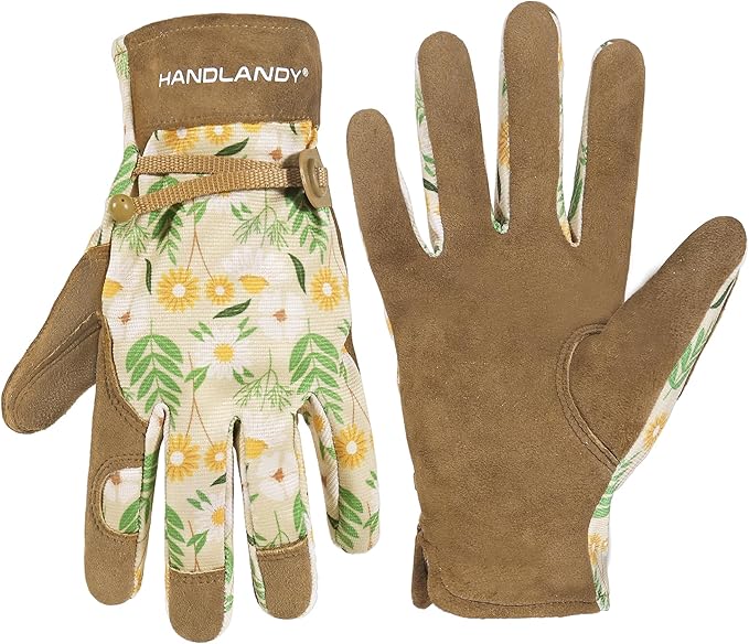 Gardening Gloves Women Breathable Ladies Thorn Proof Leather Garden Yard Gloves Best Gift for Gardeners