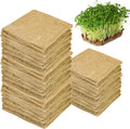 64PCS Microgreens Kit, 5" X 5" Hydroponic Sprouting Pads Microgreen Grow Mat Indoor Organic Production for Microgreen Starter Tray Wheatgrass Sprouts