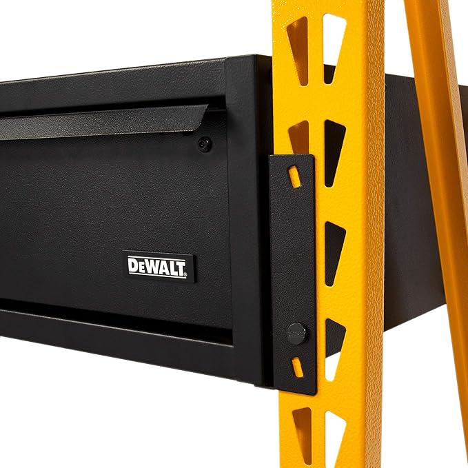 DEWALT Work Surface and Locking Drawer Accessory Kit, Compatible with 4-Foot Storage Rack, Over 900 lb. Work Top Capacity, Smooth Opening