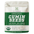 Spice Profile | USDA Certified Organic Cumin Seeds (Whole) | Resealable 4oz Pouch | Best for Tempering, Cooking, Spice Blends & Seasonings | Organic Jeera