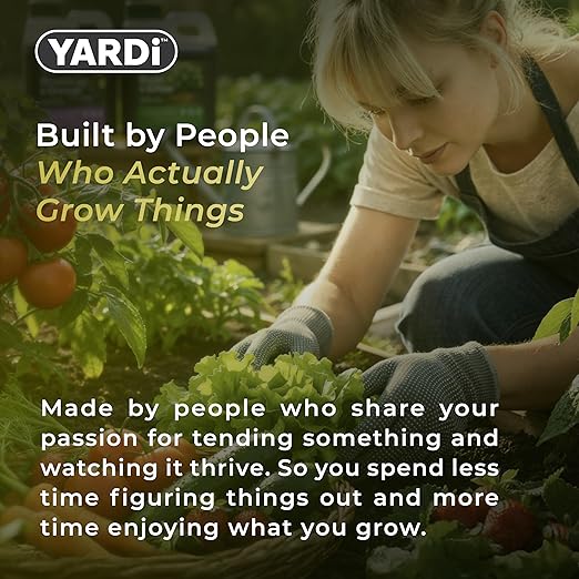 Yardi Fruit & Bloom Plant Food | Outdoor Garden Fertilizer for Fruits, Vegetables & Flowers | Nutrients for Flowering & Fruiting | NPK 2-15-15 with Micronutrients | 32 Ounce
