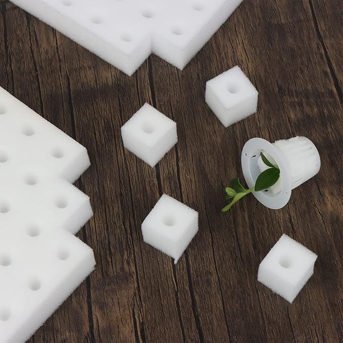 400 PCS Hydroponic Sponge Planting Tool Square Seedling Sponges Greenhouse Hydroponic Sponges Hydroponic Vegetable Planting Sponge for Small Bud Growth