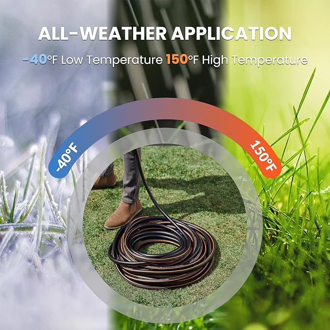 Giraffe Tools Garden Hose 6ft x 5/8", Short Water Hose Lightweight, Flexible Hose with Swivel Handle, Male to Female Fittings