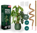 Bendable Moss Pole 48 Inch for Monstera & Climbing Plants – Pack of 2 Coco Coir Moss Poles for Indoor Plant Support, Trellis Pole for Pothos, Philodendron, Tall Plant Stakes for Home Gardeners