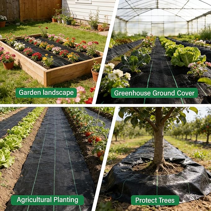 3ft*100ft Landscape Fabric,Weed Barrier Fabric,3.2oz Heavy Duty Weed Blocker Fabric,Weed Contorl for Underlayment,Gardening Weed Mat-Durable,Easy Installation