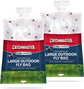 Catchmaster Pro Series Extra-Large Outdoor Fly Trap w/No-Mess Lid 2-Pack - Hanging Fly Trap Outdoor Home, Bug Catcher and Flying Insect Trap with Premium Food Lure for Backyard, Pool, Patio & Camping
