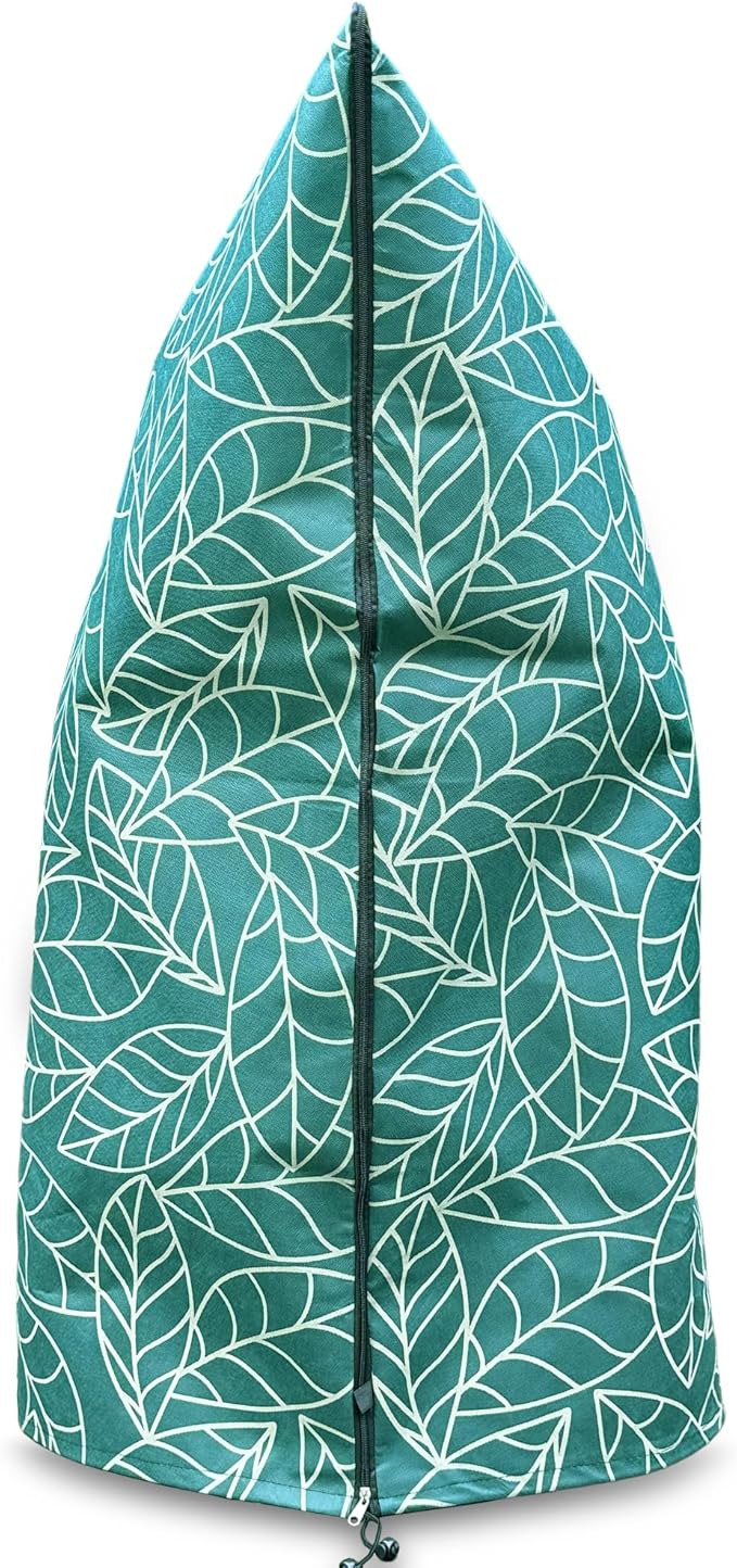 Plant Covers Freeze Protection 59"x91" in 4 Pack | Green Winter Frost Blankets for Outdoor Plants | Reusable Garden Cover Bags with Zipper Drawstring | Cold Weather Shrub Protection Cloth
