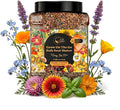 Bulk Wildflower Seed Mix – Honey Bee Wildflower Seed Mix 1 Pound Tub by GevaGrow | Bulk 300,000+ Seed Tub | 19 Variety Flower Seeds for Planting in Pots & Outdoor Gardens | No Messy Bags or Packets |