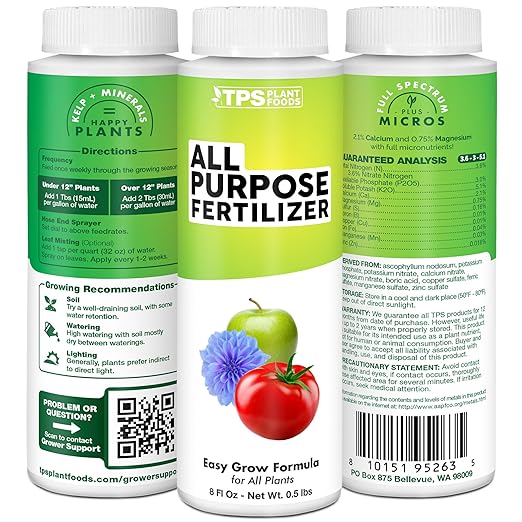 All Purpose Fertilizer, Complete Liquid All Purpose Plant Food, 1 Gallon (128 oz)