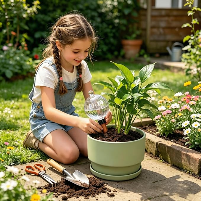 26oz Extra Large Self Watering Globes, Plant Watering Globes, Water Globes, Plant Water Bulbs, Watering Bulbs for Indoor Outdoor Potted Plants, Water Plants While Away 2-Pack