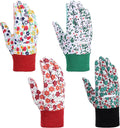 4 Pairs Small Garden Gloves for Women, Cotton Garden Gloves for Women (Multicolor)