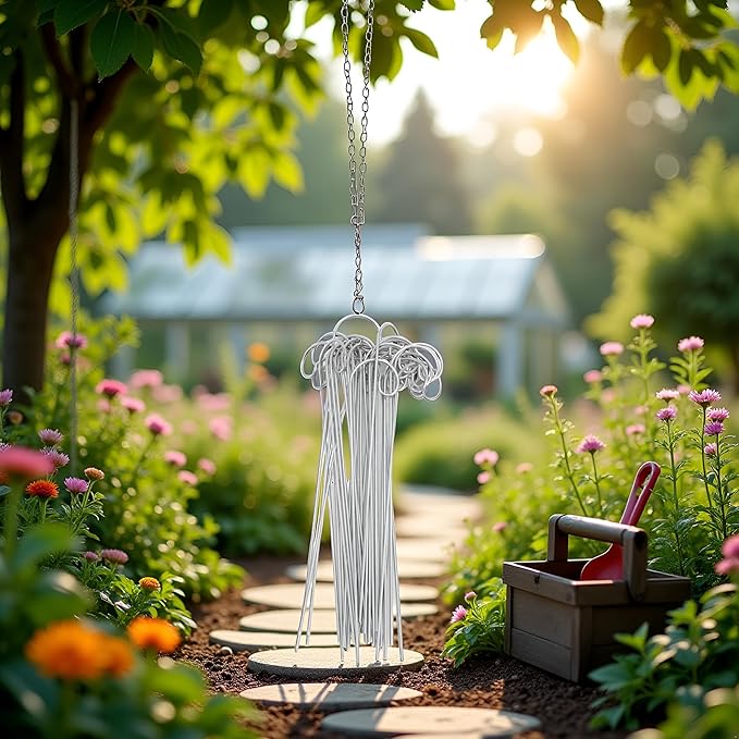 20 Pcs Silver Garden Plant Label Hooks, Markers Stake, Plant Sign Stake Rustproof Deformed Garden Plant Sign Hooks Hanging Rods for Flower, Planter,Plant Support Garden Stakes (20cm)