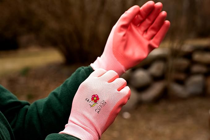 6 Pairs Women Gardening Gloves with Micro-Foam Coating - Garden Gloves Texture Grip - Working Gloves For Weeding, Digging, Raking and Pruning, Medium, Assorted color