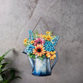 Quterhero Watering Can Flower Wall Decor, Metal Hanging Art for Indoor Outdoor Wall or Porch, Vintage Farmhouse Porch Decor Gift for Mom, Women, Friends(Chrysanthemum)