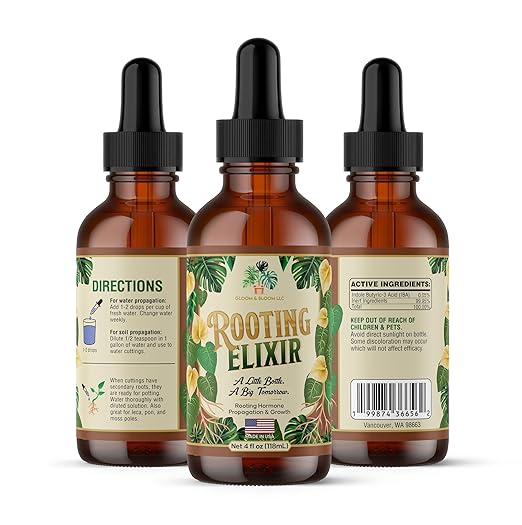 Rooting Elixir Prop Drops – Extra-Strength Liquid Hormone for Cuttings & Plant Propagation – IBA Root Stimulator with Vitamins – Transplant Shock - Houseplants, Monstera, Philodendron, Fiddle, Pothos