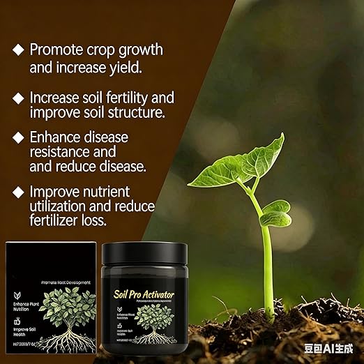 Soil Pro Activator for Plants, Organic Soil Pro Activators and Plant Fertilizers, Lawn & Garden Soil Conditioner, Promotes Root Growth & Nutrient Uptake (1Pcs)