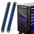 WORKPRO 2-Pack Magnetic Screwdriver Organizer and Wrench Organizer Set, Aluminum Rail Magnetic Tool Organizers, Tool Holder, Tool Box Organizers, 24-Slot Screwdriver & Wrench Holder (Tools Excluded)