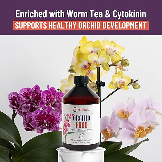 Miracle Lab Liquid Orchid Fertilizer - Special Formula with Natural Organic Ingredients (3.4 oz)