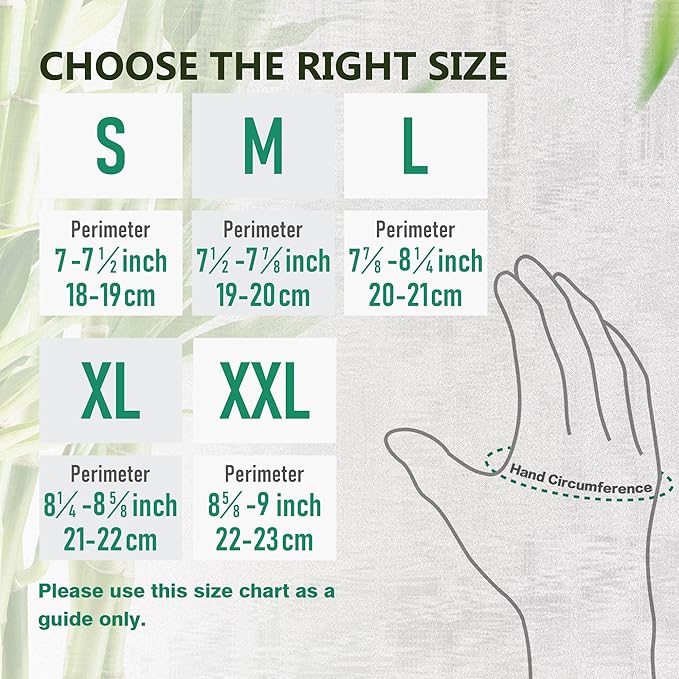 COOLJOB 2 Pairs Gardening Gloves for Women and Men, Bamboo Working Gloves Touchscreen, Grippy Nitrile Rubber Coated Work Gloves, Green/Black, Small Size (2 pairs S)