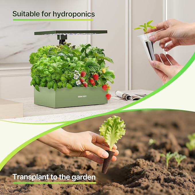 SUNCOZE 160pcs Hydroponic Pods, Accessories Compatible Other Hydroponics Growing Systems, Gardening Supplies Garden Pods Include 60 Grow Sponges, 20 Grow Baskets, 20 Domes, 60 Labels