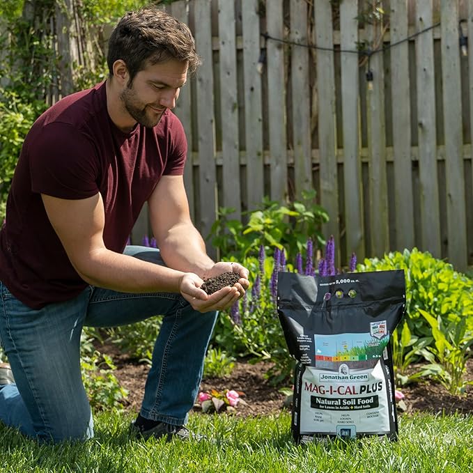 Jonathan Green (11354) Mag-I-Cal Plus Soil Food for Lawns in Acidic & Hard Soils - Soil Amendment for Grass (5,000 Sq. Ft.)