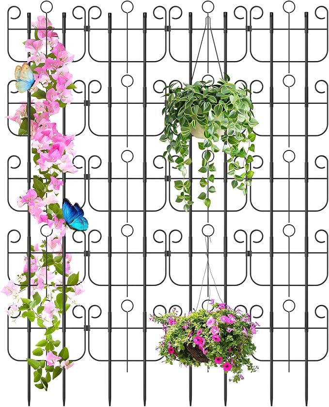 Trellis for Climbing Plants Indoor, Expandable Heavy-Duty Metal Trellis for Potted Plants Outdoor, Flowers Vine Ivy, Sturdy Houseplant Pothos Plant Climber Support, 20 Pack
