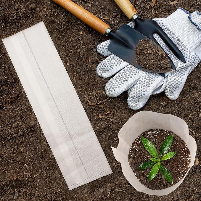 Fabric Grow Bags - 7.87x13.77 inches Breathable Seed Starter Plant Grow Bags for Seedling Pots, Nursery Pots for Plants, 50pcs
