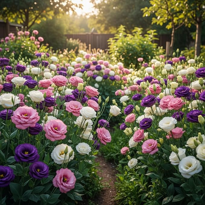 Lisianthus Seeds, Pack of 100 Mixed Color Eustoma Grandiflorum Seeds, Flower Seeds for Planting