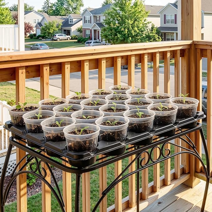 homenote 3 Inch Seed Starting Trays 10 Pack, 20-Cell Seedling Starter Trays for Indoor Outdoor Growing, Plant Starter Germination Trays for Pots Seedlings Compatible with 3" Nursery Pots
