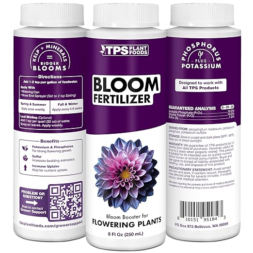 Bloom Booster Fertilizer – for All Flowering Plants, Supports Bigger, Longer-Lasting Blooms, 1 Gallon