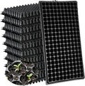 Eccliy 40 Pack 200 Cell Seedling Trays Seed Starter Kit Plant Starter Tray Durable Plastic Gardening Germination with Drain Holes Nursery Pots Mini Propagator for Growing Propagation