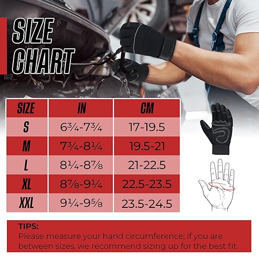 HANDLANDY Work Gloves Mens & Women, Utility Safety Mechanic Working Gloves Touch Screen, Flexible Breathable Yard Work Gloves (Medium, Black)