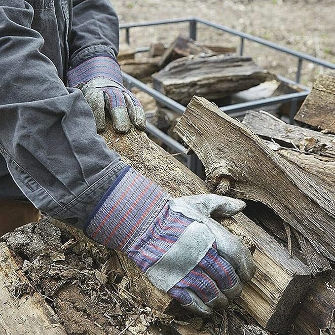 ATERET AG60 Work Gloves with Safety Cuff & Wing Thumb I 12 Pairs Glove Pack I Ideal Use for Lanscaping & Gardening